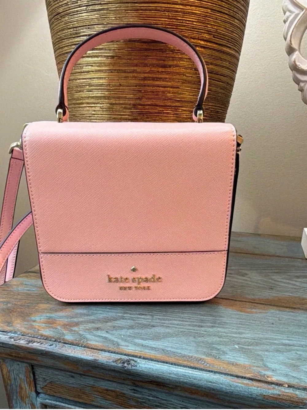 kate spade Pink Structured Top-Handle Satchel with Strap